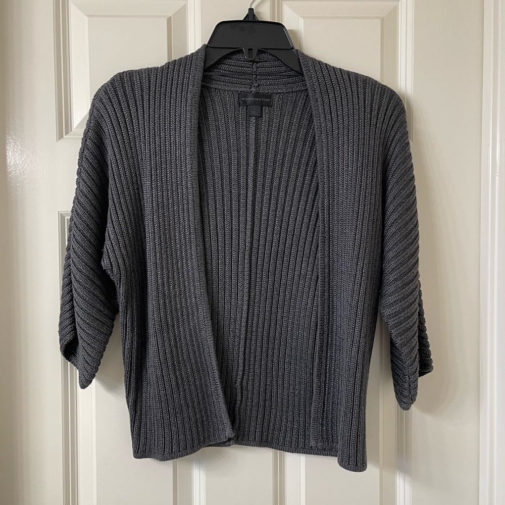 2 for $10 📌Worthington - Canvas Heather Ribbed Cardigan - Large